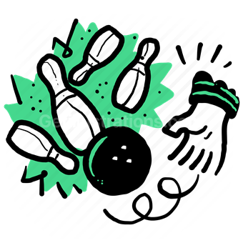 bowling, ball, pin, pins, hand, gesture